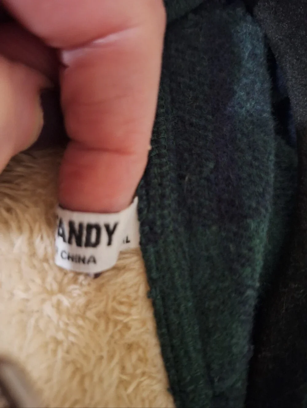 Coofandy Flannel Zip Up Hooded Jacket Sherpa Lined Green Navy Blue Plaid XL